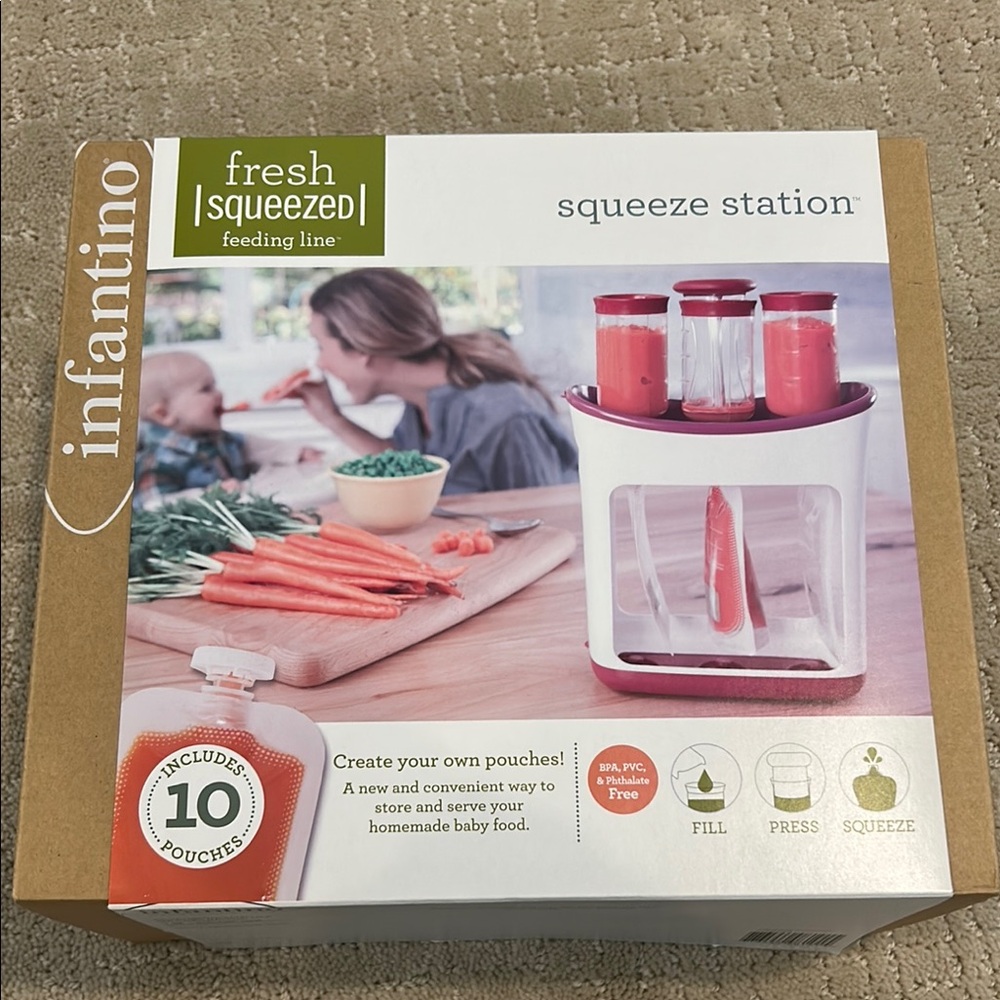 Infantino Fresh Squeezed Squeeze Station - Red